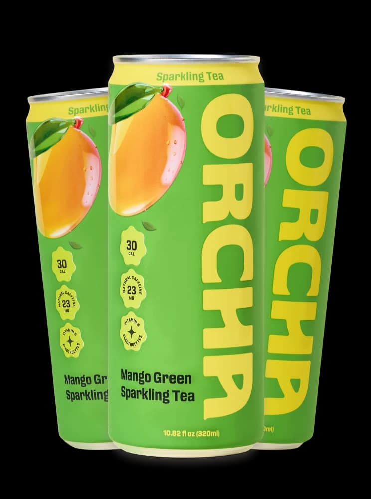 Mango Green sparkling tea three-can pack